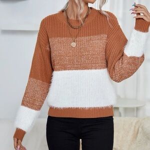 3/$28❤️Shein Color Block Shoulder Sweater Size L (8/10)